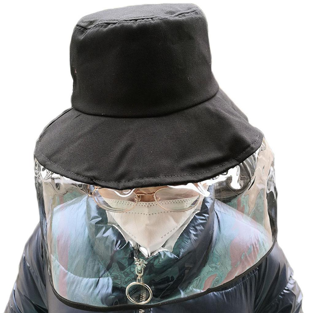 Bucket Hat Beach Sun Hat Fisherman Cap With Detachable Clear Facial Cover Hat