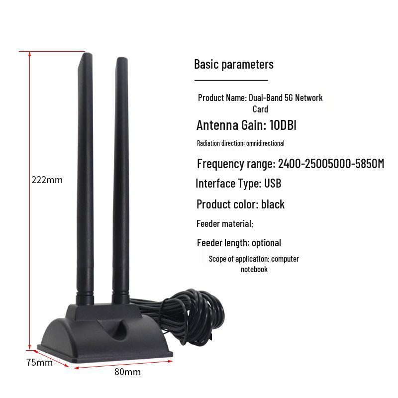 Treiberfreier Dualband-5G-USB-WLAN-Adapter für Desktop und Laptop