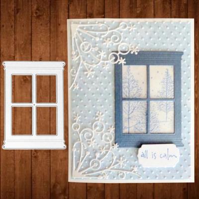 Janela de corte de metal morre estêncil scrapbooking faça você mesmo álbum carimbo papel cartão para cartões de felicitações artesanais decoração de relevo