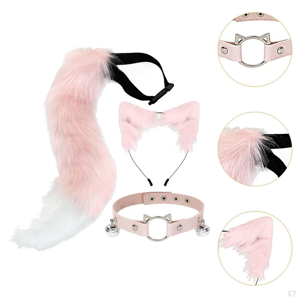 Adorable Animal Costume Set with Ears, Collar, and Tail for Theme Parties Festive Celebrations