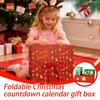 Empty Countdown Calendar Boxes Foldable Empty Home Decor Blank Countdown Calendar Boxes for Card Table Shelf Mantel Entryway