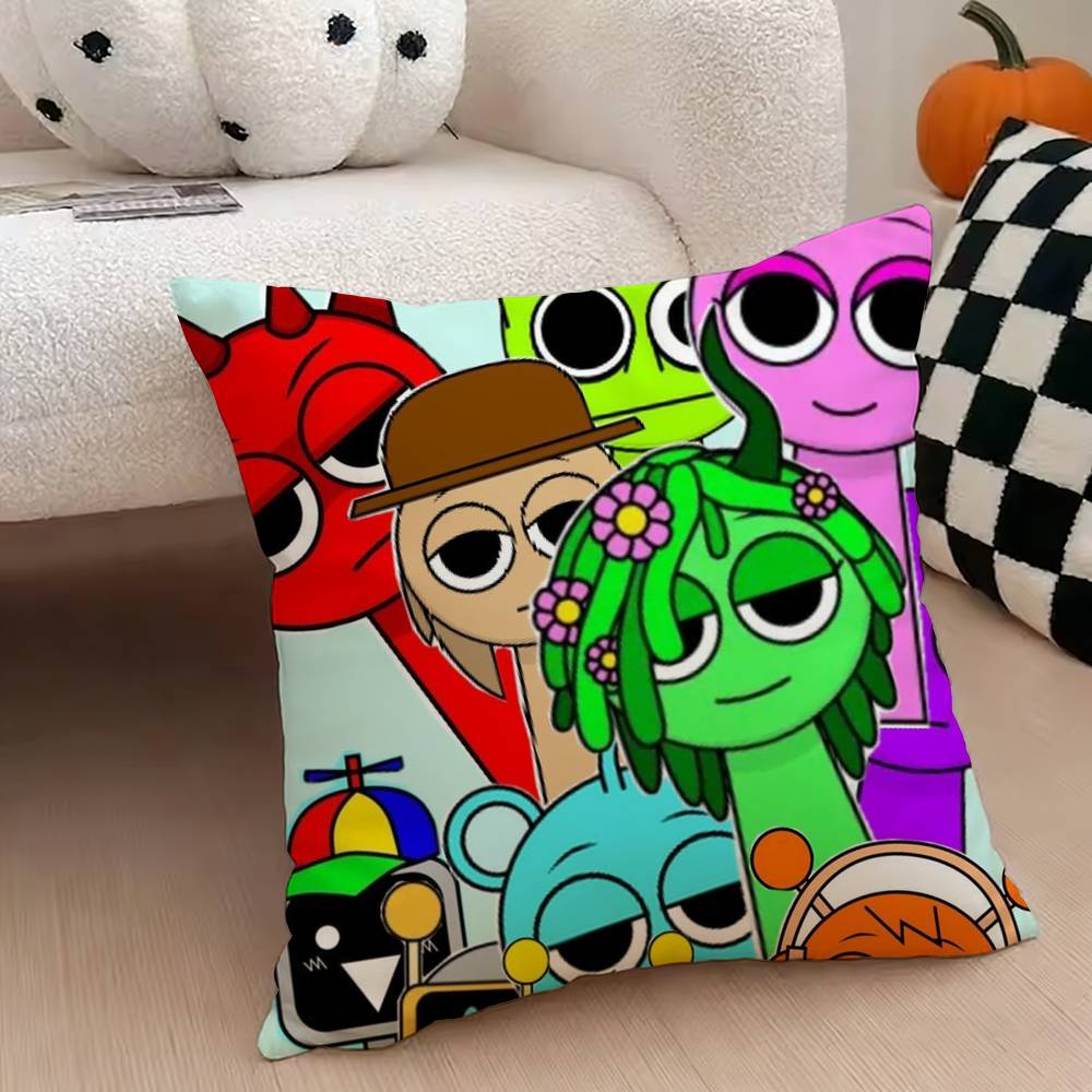 Game SSprunki fun Pillow Case Cushion Cover Throw Pillow Case For Car Sofa