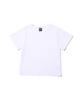 CREAM SODA LAB Women'S Standard Fit Cropped Short Sleeve Tee White