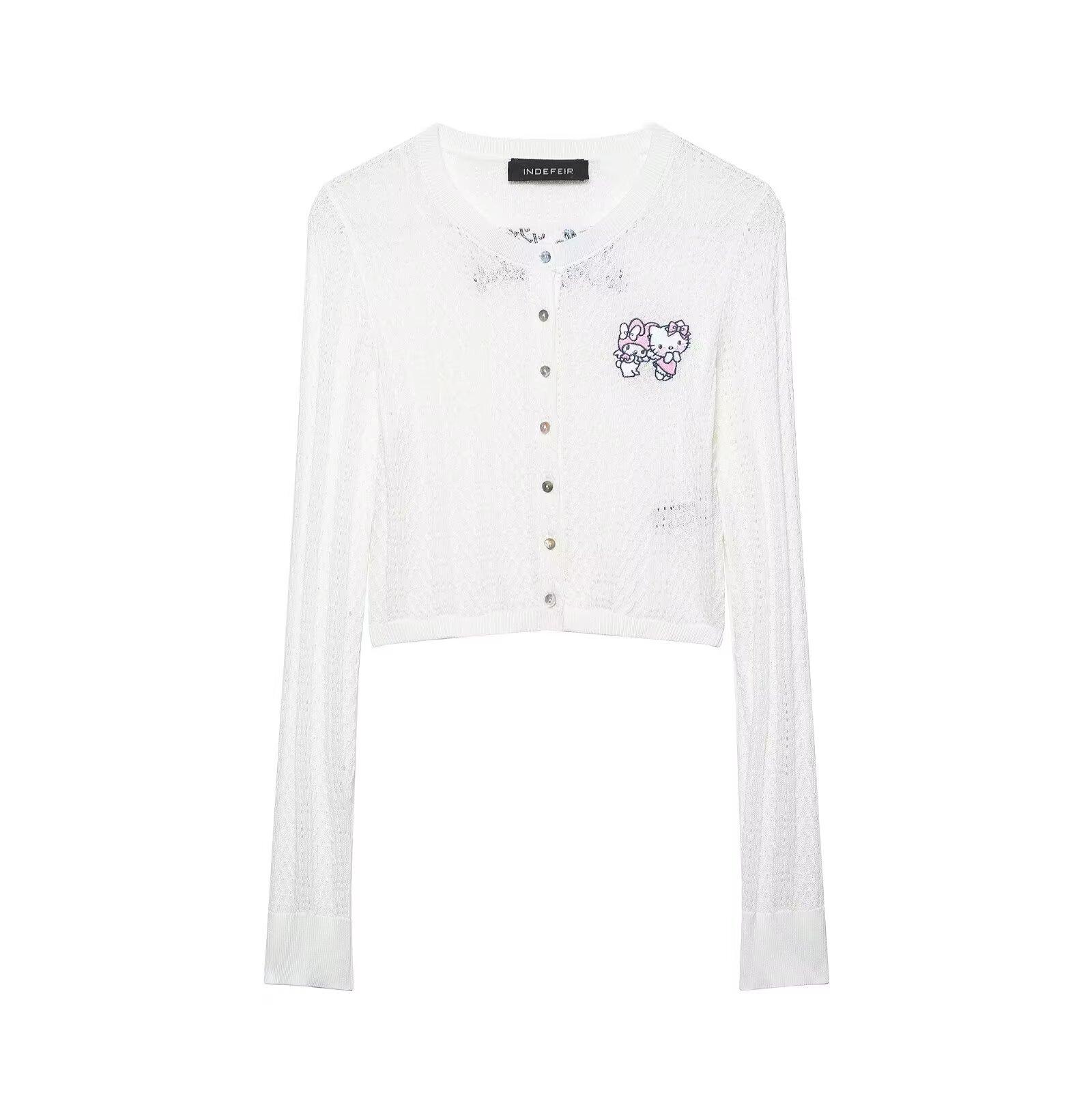 European and American style, new women s fashion, fashionable, casual knit jacket 3921/021 XS белый