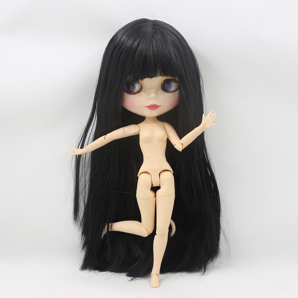 ICY DBS Blyth Doll Bjd Toy Black Straight Long Hair White Skin Joint Body 1/6 30cm Anime Toy Girls Gift Anime