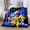 Animacinis Saint Seiya 3D Retro Anime HD Minkšti pledai, Šiltas flanelinis pledas piknikui, lovoms, sofai, namams, miegamajam, dovanos vaikams