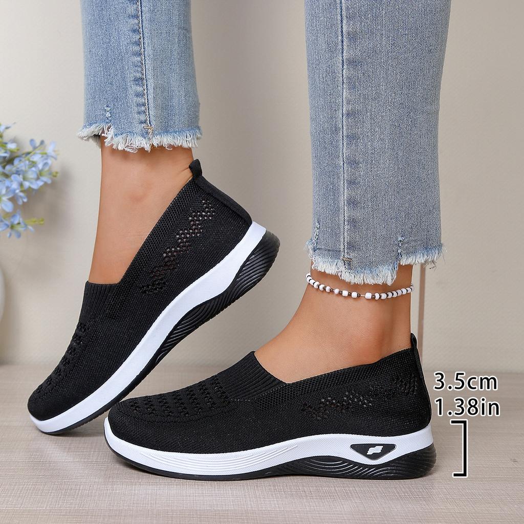 Women'S Shoes Fly Weave Women'S Soft-Soled Comfortable Work Shoes Casual Sneaker With Breathable Mesh Openings