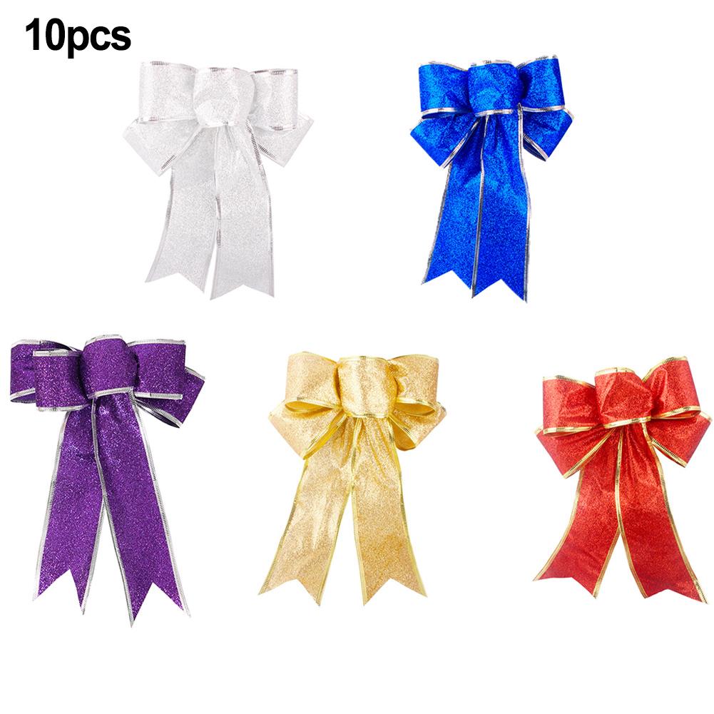 High Quality Christmas Flannelette Bow Christmas Decorations Bows Home Decor