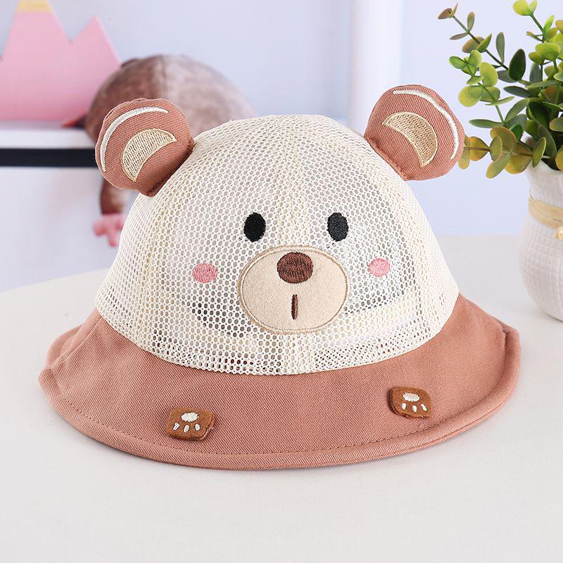 Infant Sun Protection Bear Hat – Breathable Mesh Bucket for Boys & Girls