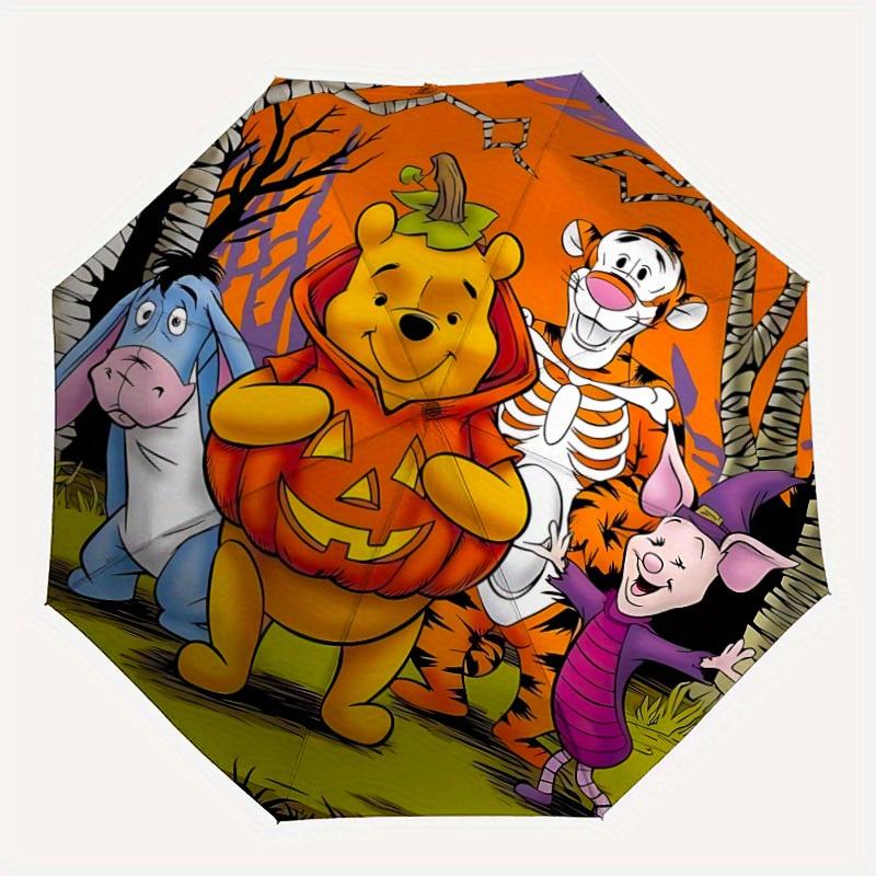 

1pc Halloween, Winnie the Pooh Automatic Open/close, All-Season Portable Folding Umbrella, Perfect Gift for Friends , Sturdy Ribs yy250808024