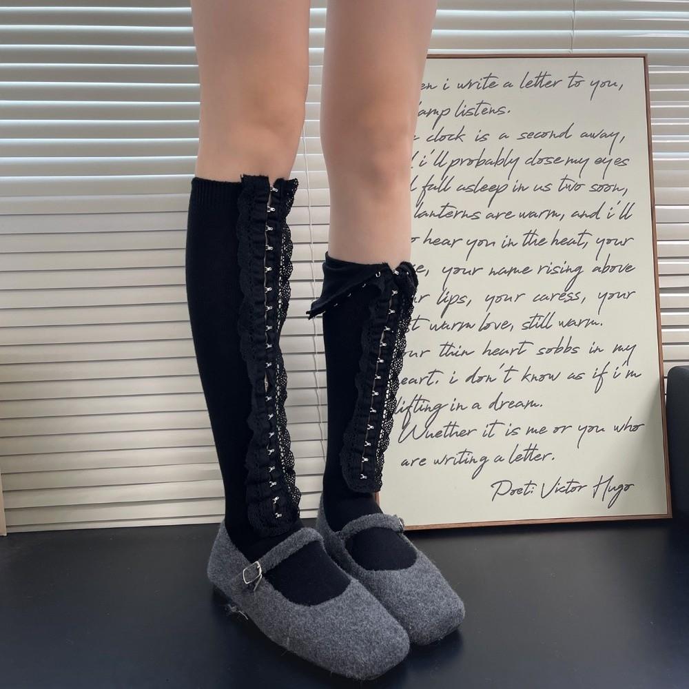 New Hollow Out Spice Girls Leg Warmers Y2K Lace Knee High Socks Ballet Style Punk Style Thigh-high Socks Girls 35-39