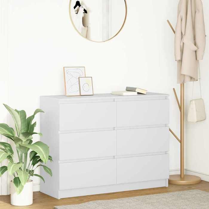 VidaXL White Buffet 100x35x76 Cm Engineered Wood, Storage Cabinet, Entryway Furniture, Accent Furniture, Furniture of 3328498