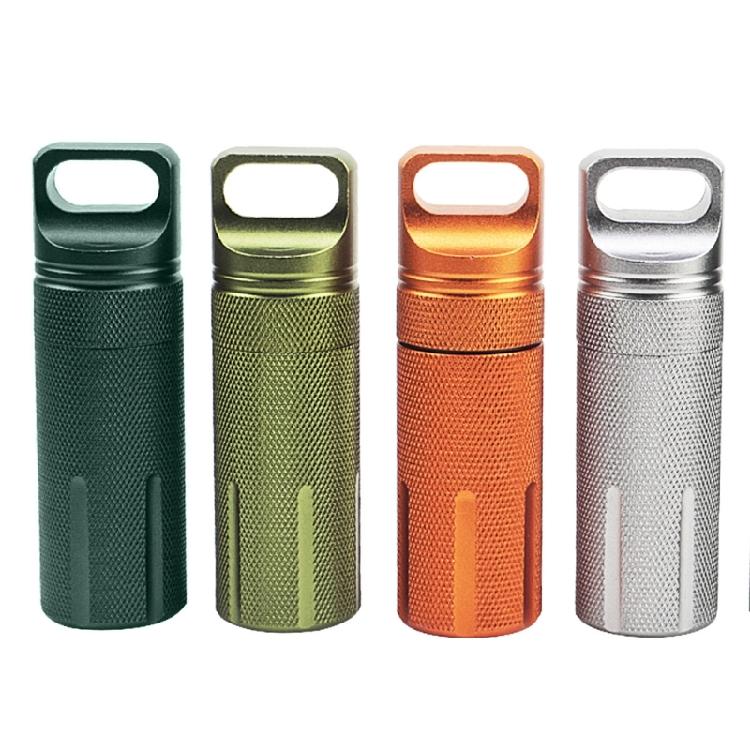 Aluminum Alloy Pills Box Waterproofs Medicine Box Case Keychains Holder Container Bottles Small Travel Medicine Bottle