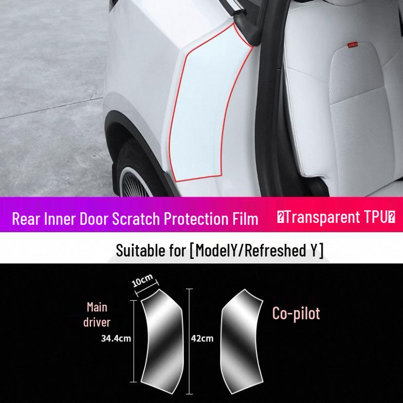 

Tesla Model Y/3/YL Rear Door Scratch-Resistant Protective Film