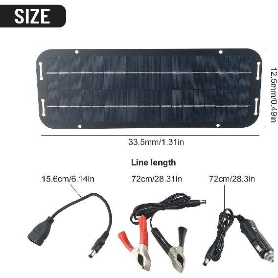 Solar Charging Panel, 60W 12V Portable Solar Panel Solar Panel Battery Charger For Caravan Car Van Boat