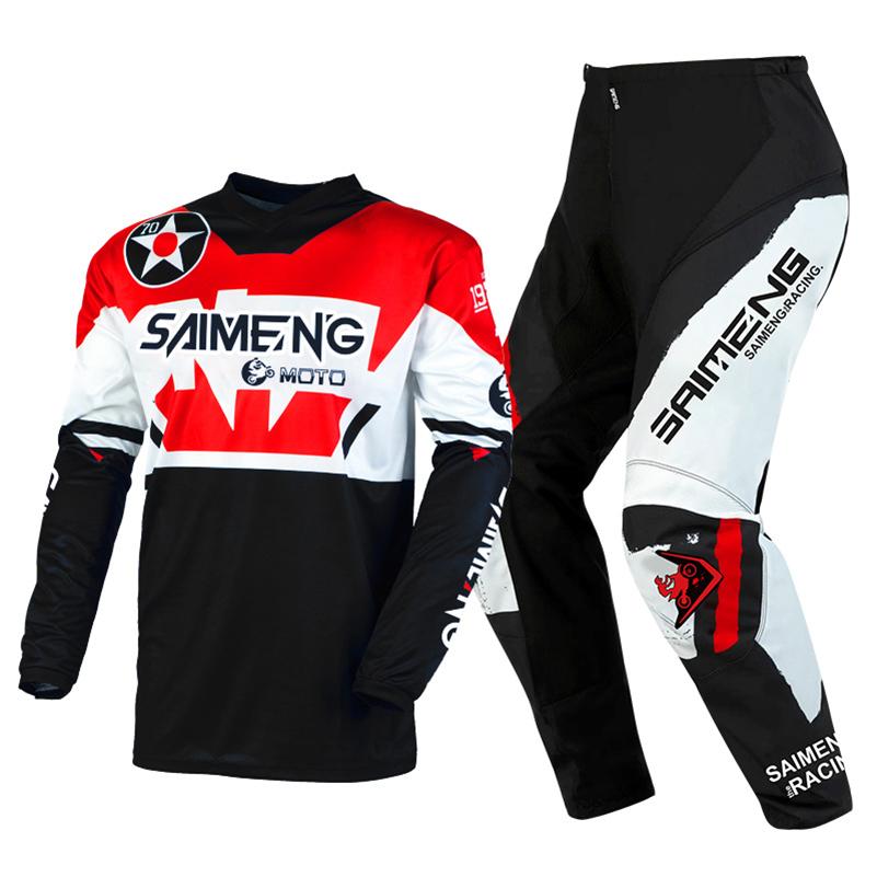 Sada oblečení na motokros pro děti Mladistvý dres Kalhoty Sety dítě zelená Motocykl černá 3 4 5 6 7 8 9 10 let Terénní oblek modrá oranžová Enduro kros chlapec dívka