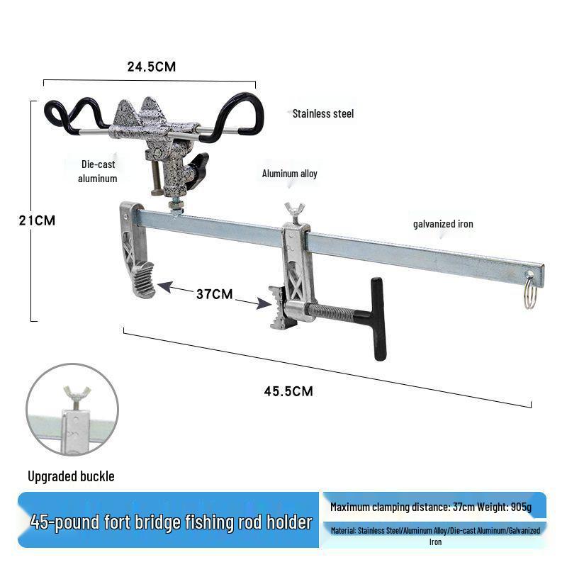 Multi-Functional Fishing Rod Holder for Ice, Boat, and Raft Fishing