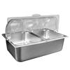 304 Stainless Steel Buffet Food Pan with Transparent Lid