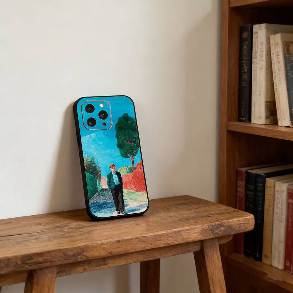 D-David Hockney Paintings Phone Case For iPhone 17, 16,15,14,13,12,11 Plus,Pro Max, Others Soft Black Cover