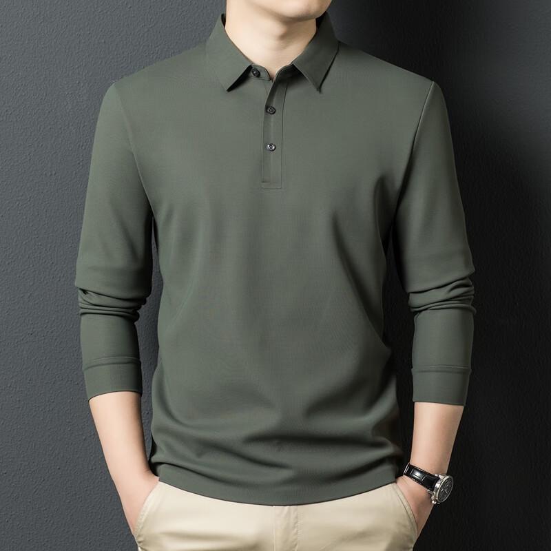 Yiliteng Men's Long Sleeve Polo Shirt