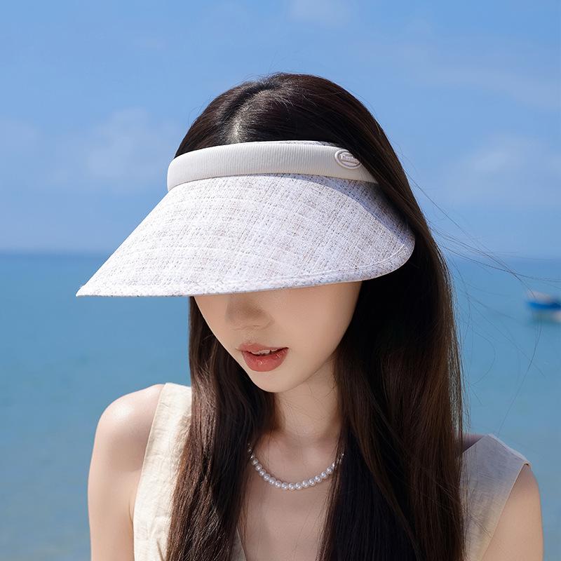 Summer Hat Women's Outdoor Big Eaves Sunscreen Hat Headband Versatile Fashion Face Small Shade Empty Top Hat