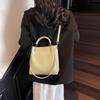 Textured shoulder bag New spring and summer simple casual shoulder bag Portable messenger bucket bag