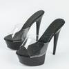 Dámske topánky jarné jasné podpätky sexy sandále papuče dievčenské topánky pre párty klub 14 cm podpätok 4 cm platforma LFD-B3613