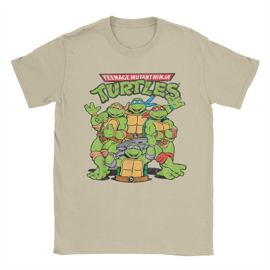 Fashion Ninja Turtles Classic Retro Logo TShirts Unisex Round Collar 100 Cotton T Shirts Short Sleeve Tees Plus Size Clothes