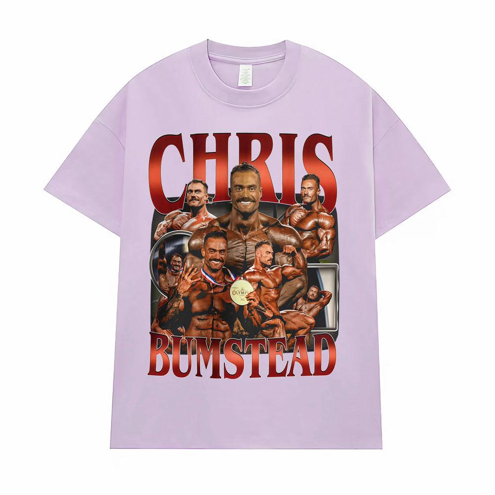 Chris Bumstead Bodybuilding Funny Gym T Shirt Men's Clothing Harajuku High Street Tee Shirt Male 100% Cotton Oversized T-shirts