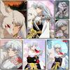 1 ud. Anime Inuyasha Sesshoumaru Póster Pegatina Impresión Impermeable Arte de Pared Para Sala de Estar Dormitorio Decoración del Hogar