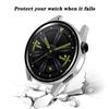 Smartwatch Full Cover Case with Tempered Glass Film Smartwatch Screen Protector Case for GT3 46mm Silver