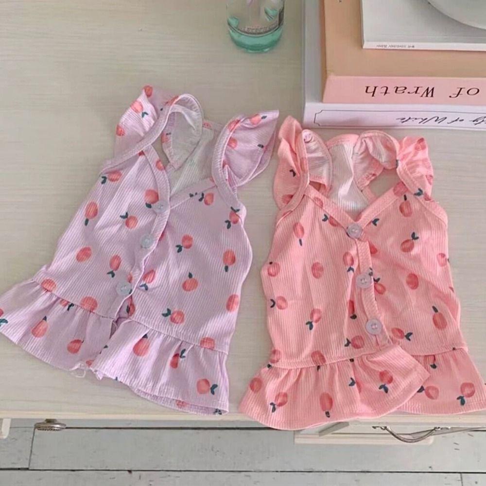 Cute Pet Clothes Flying Sleeve Cat Princess Skirt Comfortable Pet Dresses Kittens
