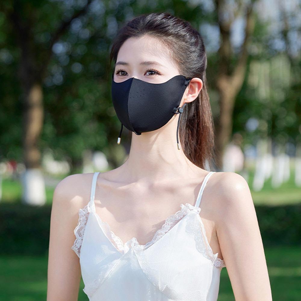 

Sun Protection UV Protection Mask Adjustable Ear Strap Traceless Mask Sunscreen Mask for Women чорний