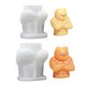 Detailed Lovely Bear Candle Mould In Silicone Materials Portable Accessory for Candle Makers and Handcraft Lovers