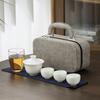 Suet jade porcelain portable travel tea set activity souvenir business company festival gift set