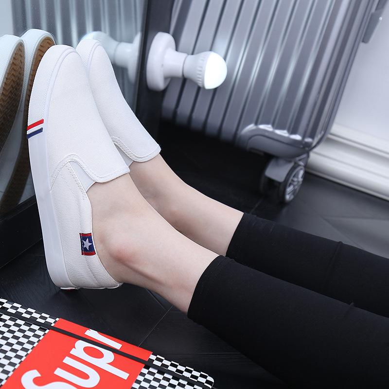 Nowe popularne buty płócienne dla par męskie i damskie, wsuwane, do tańca kwadratowego, z materiału, antypoślizgowe, oddychające, studenckie