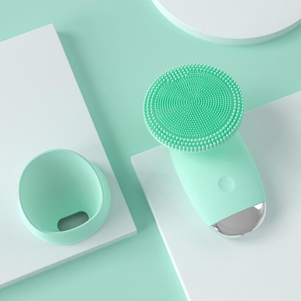 Silicone Face Cleansing Brush Electric Facial Scrubber Massager Sonic Vibration Waterproof Skin Care Tool for Pore Cleaning