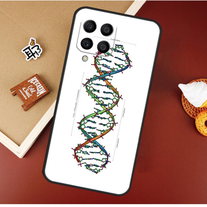 Retro DNA Science Illustration For Samsung Galaxy M30s M31s M32 M52 M12 M55 M15 M13 M23 M33 M53 M20 M21 M51 M34 M54 Case