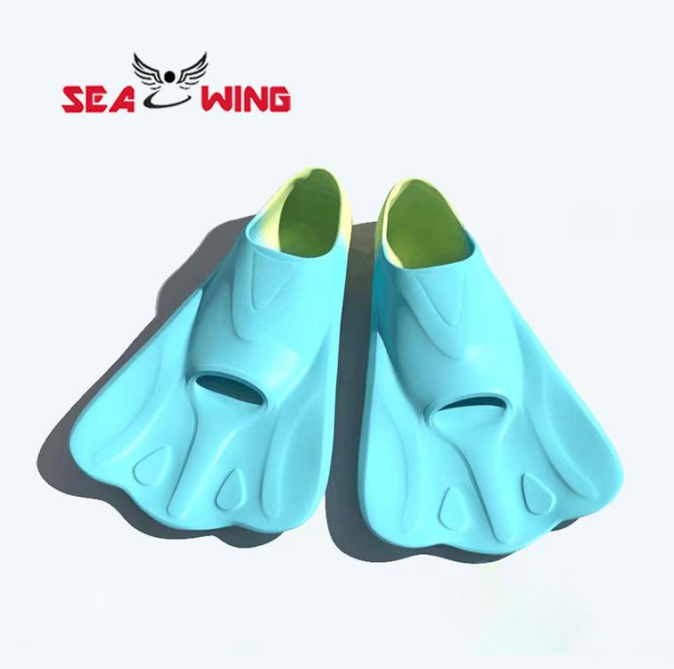 Professional Silicone Rubber Short Fins for Freestyle Swimming and Snorkeling - Suitable for Children and Adults