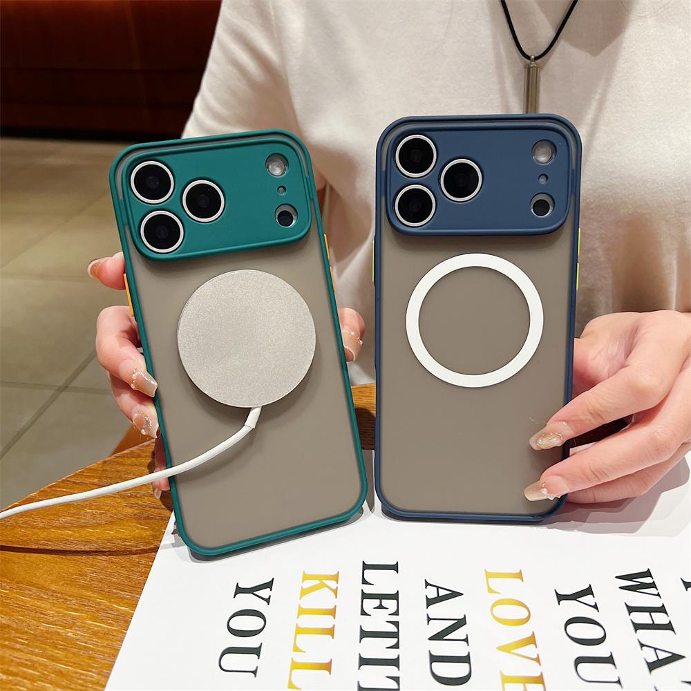 Wireless Charge Magnetic for Magsafe Phone Case for IPhone 17 AIR 16E 15 14 13 12 11 Pro Max X XS Max 7 8 Plus Transparent Cover