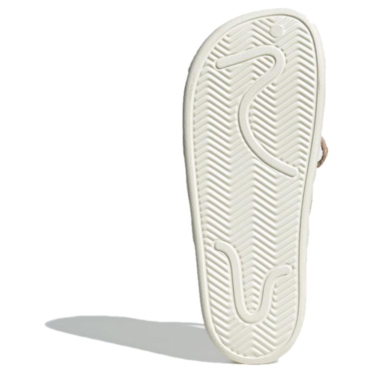 New Adidas ADILETTE CLOGS Composite Sole Abrasion Resistant Slip Resistant Closed Toe Slippers Unisex White Brown JQ2117