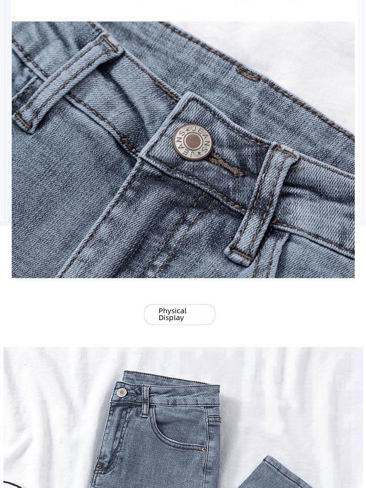 2023 Dámské Slim Džíny s Vysokým Pasem a Push-Up Efektem - Trendy Podzimní Tužkové Kalhoty Devítidélkové