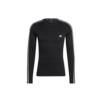 Logo Print Crew Neck Pullover Long Sleeve T-shirt Men Tops Black HD3532