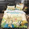 3D Printed Duvet Cover Pillowcase Peter the Rabbit Bedding Set Double Twin Full Queen King Adult Kids Bedclothes Quilt Cover