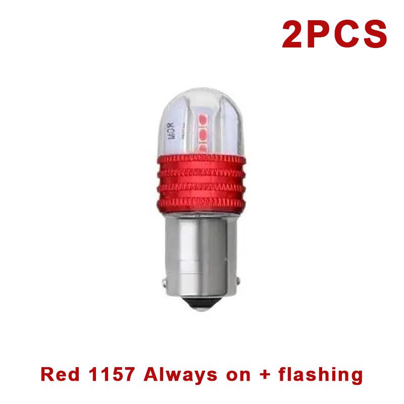 2Pcs 1156 1157 Led Motorcycle Taillights Flashing Signal Light Ba15D Brake Light 1157 Car Reversing Lamp Strobe Stop Lights