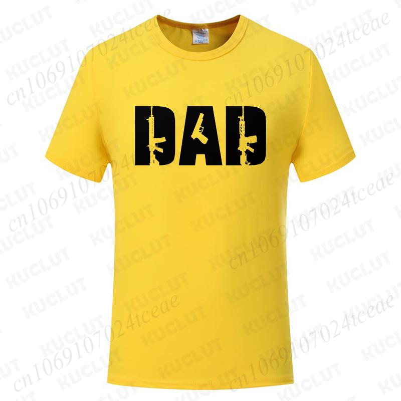 Dad Guns T-Shirt for Men Short Sleeve Tes Father's Day Gift Gun Lover Graphic Tops Harajuku Streetwear Oversized Male Clothing