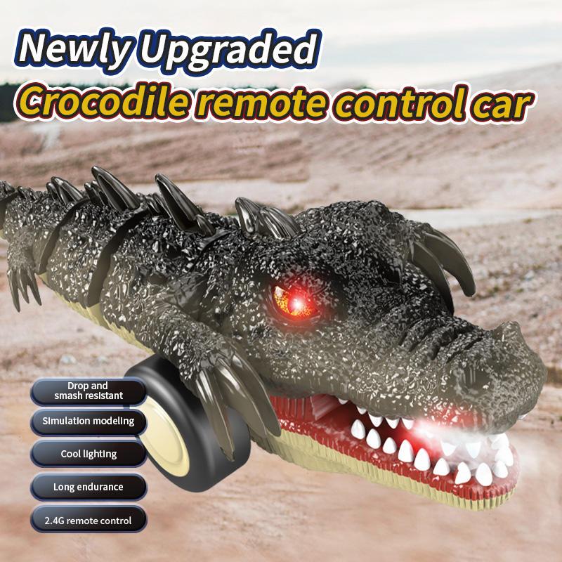 2.4Ghz RC Crocodile Car, Spray Remote Control Toy, Simulation Reptile Vehicle, Kids Outdoor Adventure Toy