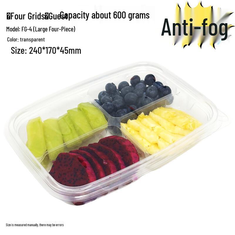 Shixun Disposable 4-Compartment Meal Prep Containers with Lids