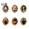 Kitchen Refrigerator Magnet 1/6Pcs Halloween Retro Frame Magnet, Wooden Fridge Seasonal Magnets Decor Decoration, Memo Note Holder for Holiday