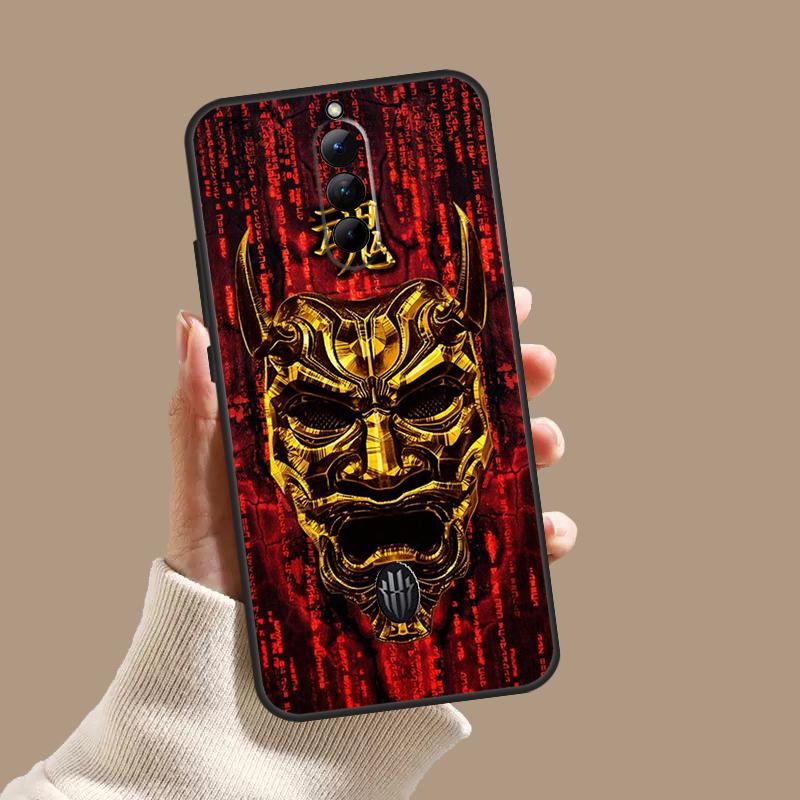 Samurai Oni Mask Case For ZTE Nubia Red Magic 11 9S 8S 8 9 10 10S Pro Plus 6 7 6S 7S Pro 5G 6R 10 Air Cover